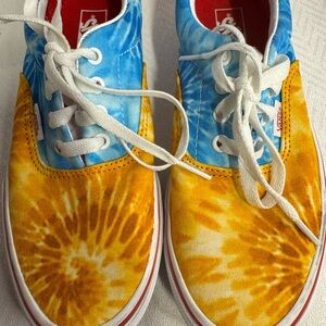 Vans Kids Tie-Dye Sneakers - Blue and Yellow junior size 5